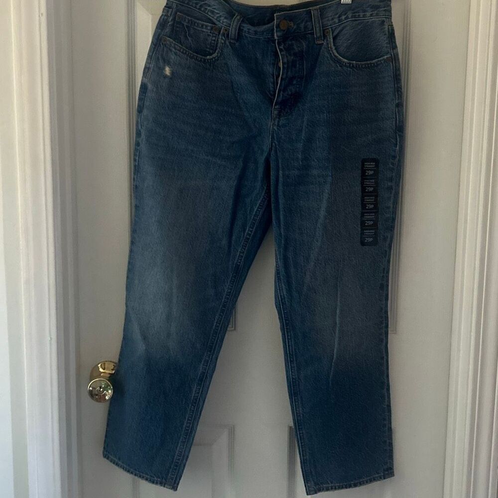 J.Crew high- rise Straight Jeans 8/29 petite New